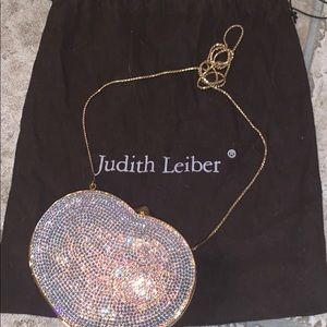 judith leiber heart clutch w/swarovski crystals
